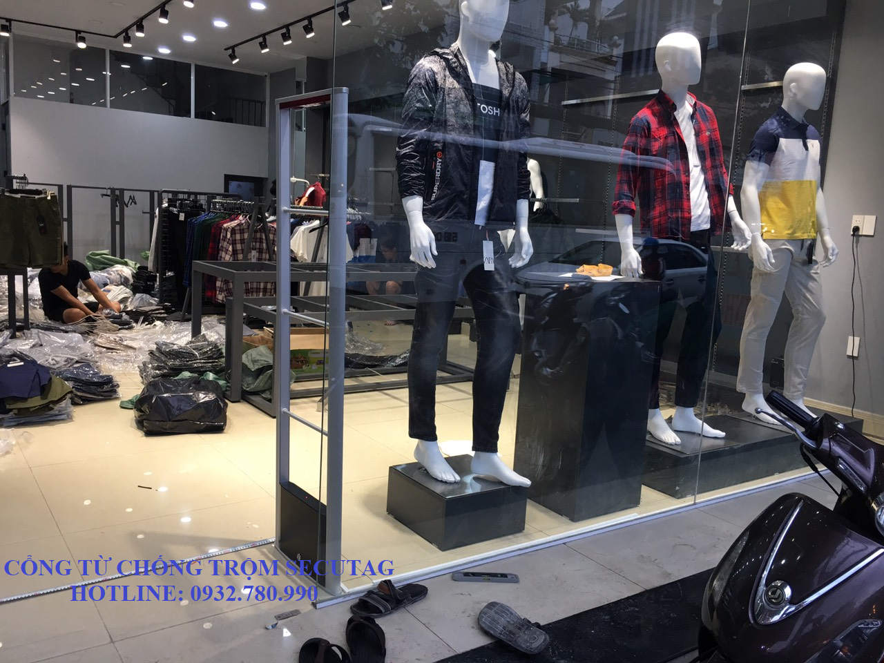 hình ảnh thực tế cổng từ an ninh 1 cánh SCT-RFM5030